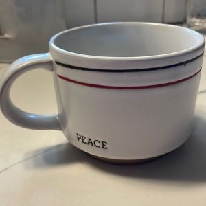 Hearth & Hand Peace mug sold during Christmas. Stoneware nonsmoking home